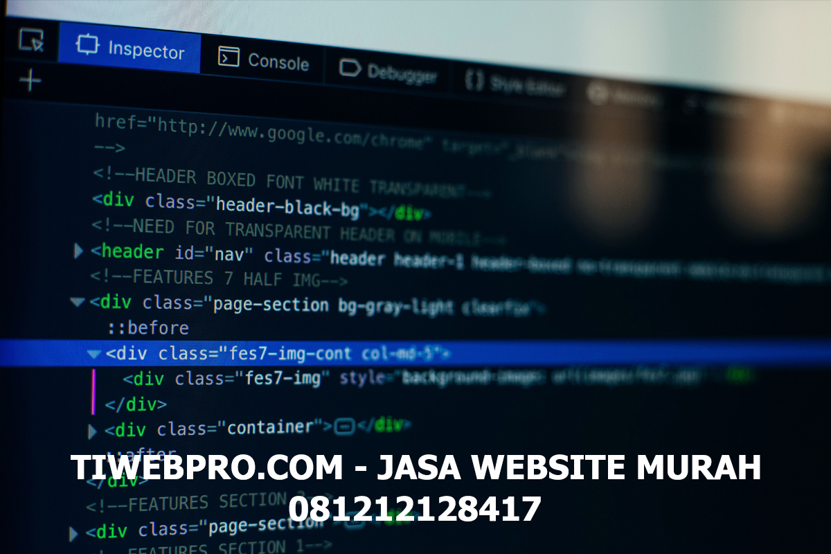 Tampilan layar laptop yang menunjukkan proses optimasi SEO dan pengerjaan web murah untuk unit bisnis di kompleks Ruko Perjuangan Kebon Jeruk Jakarta Barat. Layanan Jasa Website Murah Ruko Perjuangan